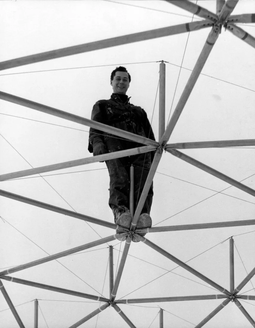 Jeffrey Lindsay standing in the Weatherbreak frame.