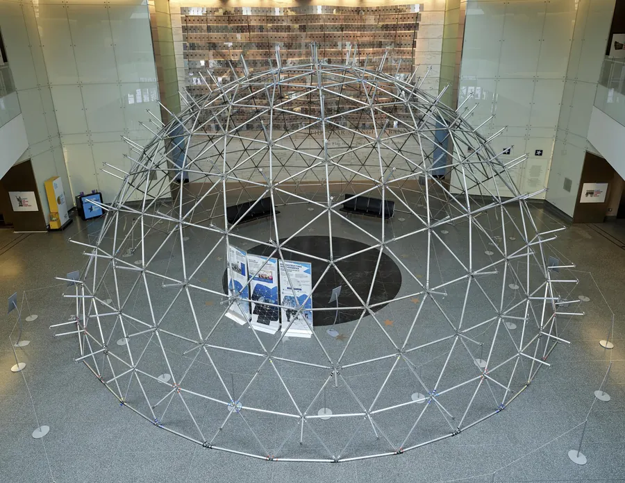 Weatherbreak reassembled at the Smithsonian, 2023